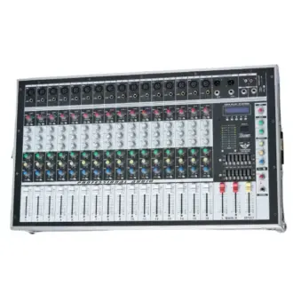 Soundmaster 16 Channel Powered Mixer (2400W) with Flight Case PMD1680-USB 1 Year Warranty