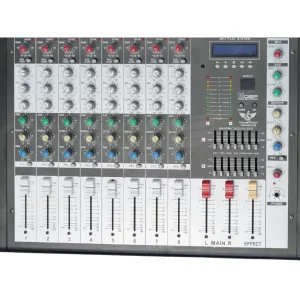 8 Channel Powered Mixer PMX 808D-USB