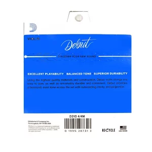 D'ADDARIO, violin strings, debut, 4/4