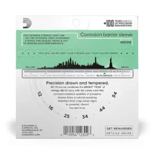 EZ920 85_15 Bronze Medium Light Acoustic Guitar Strings