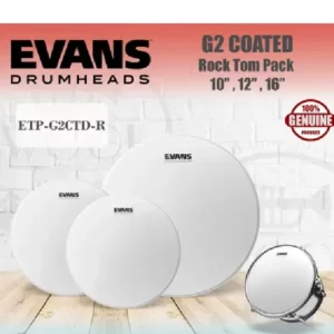 Evans ETP-G2CTD-R G2 Coated Tom Drumhead (Rock Pack) (10” 12_ 16”)