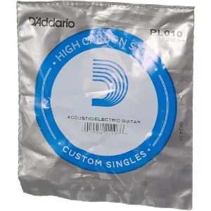 Guitar String Acoustic Electric Single Plain Steel 010