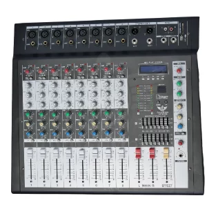8 channel powered mixer